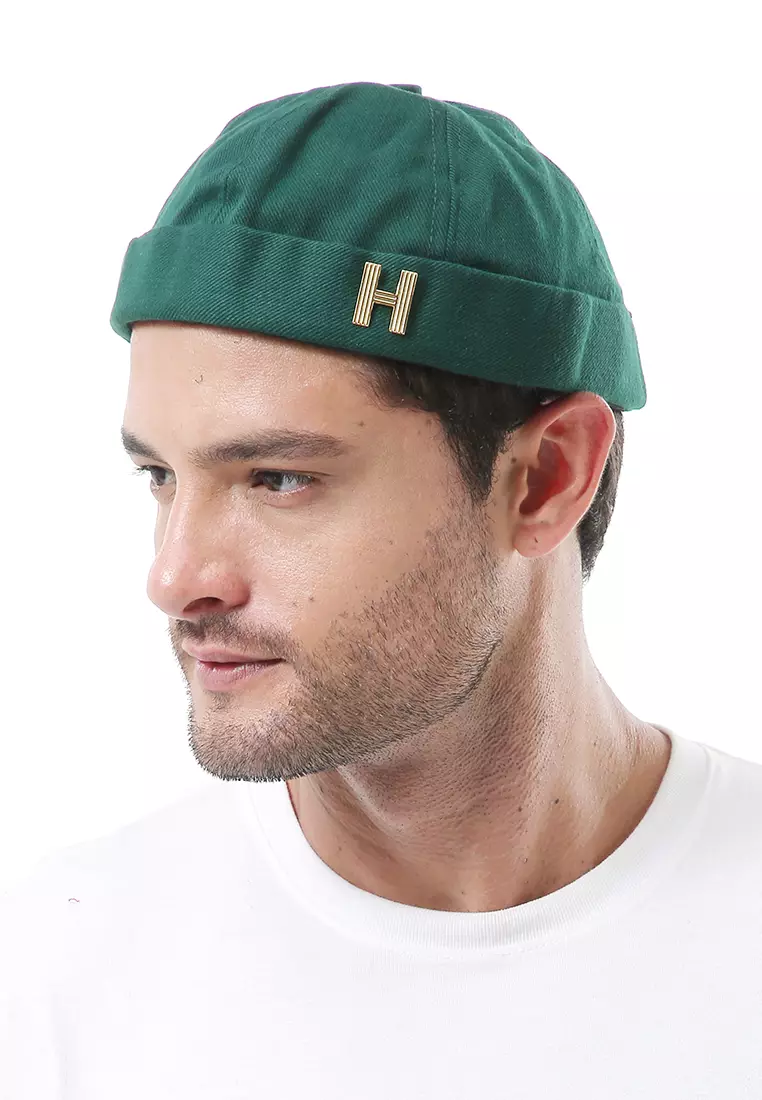 Kai Topi Peci Miki Hat Polos Pria Wanita Uniqe Design Material Cotton ORIGINAL - Green Bottle
