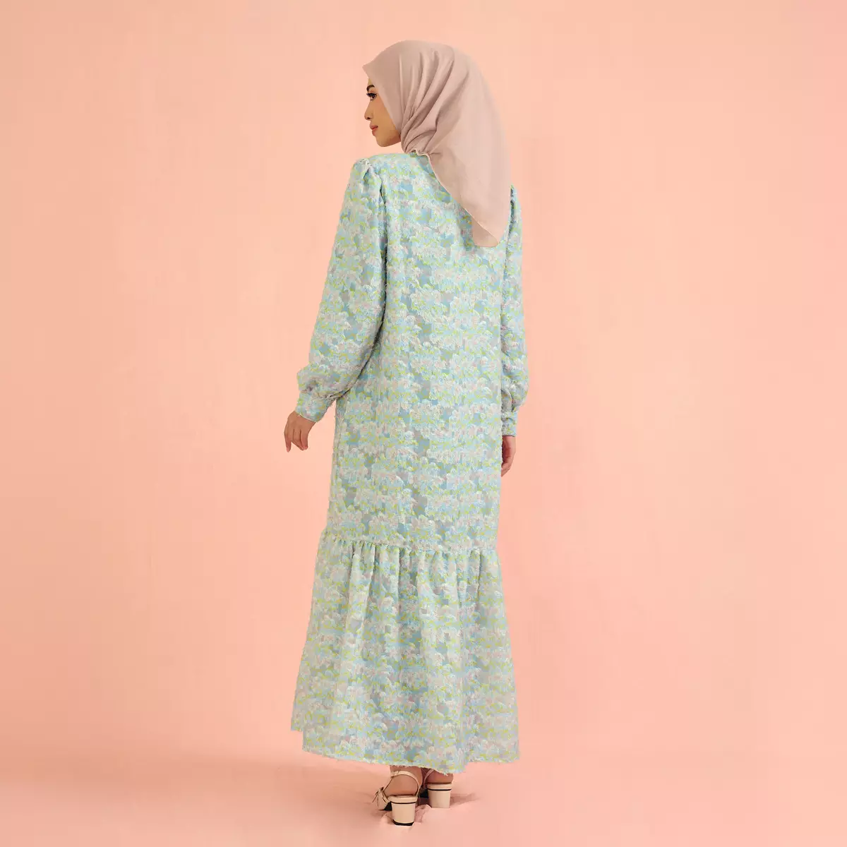 [Raya Collection] ZM Zaskia Mecca - Ruvina Sky Blue - Gamis Wanita - Primadona Series Edisi Lilya Senja