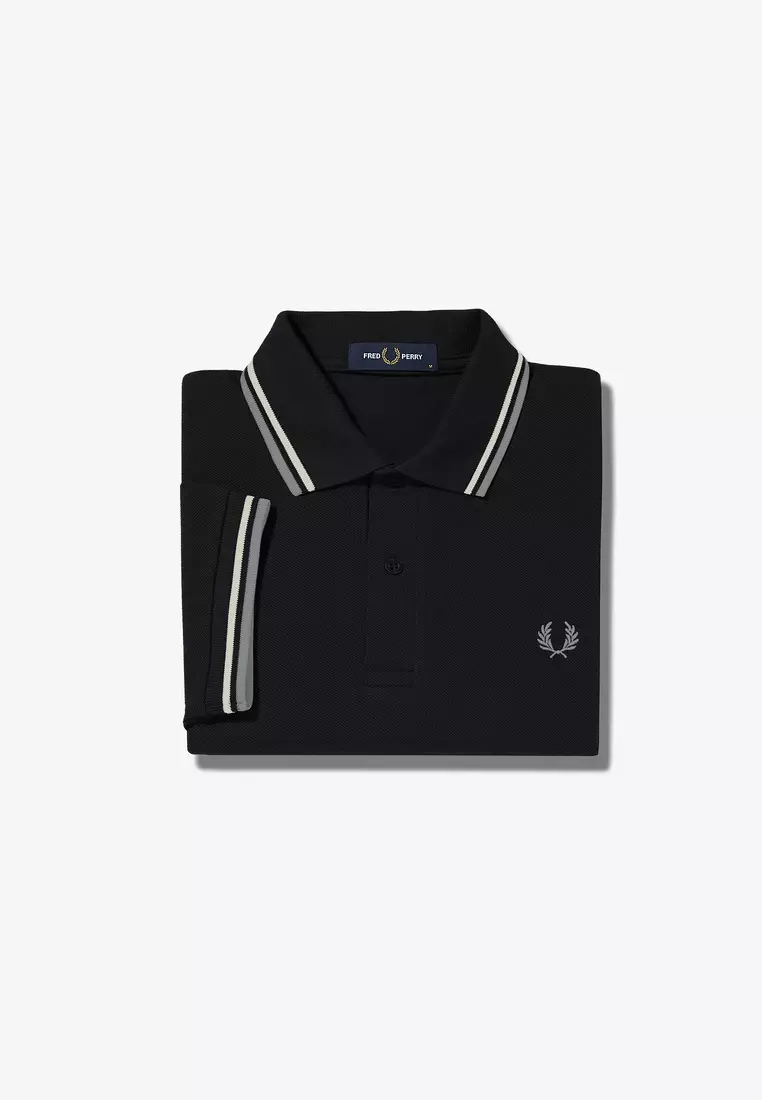 Fred Perry M3600 Twin Tipped Fred Perry Shirt (Black / Ecru / Limestone)