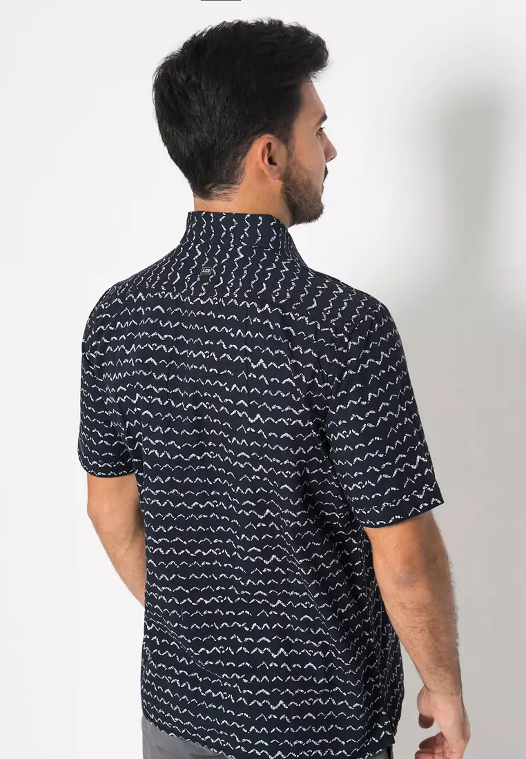 LGS - Kemeja Casual - Full Motif - Hitam - Regular Fit - CSH.272.S570.1224.C