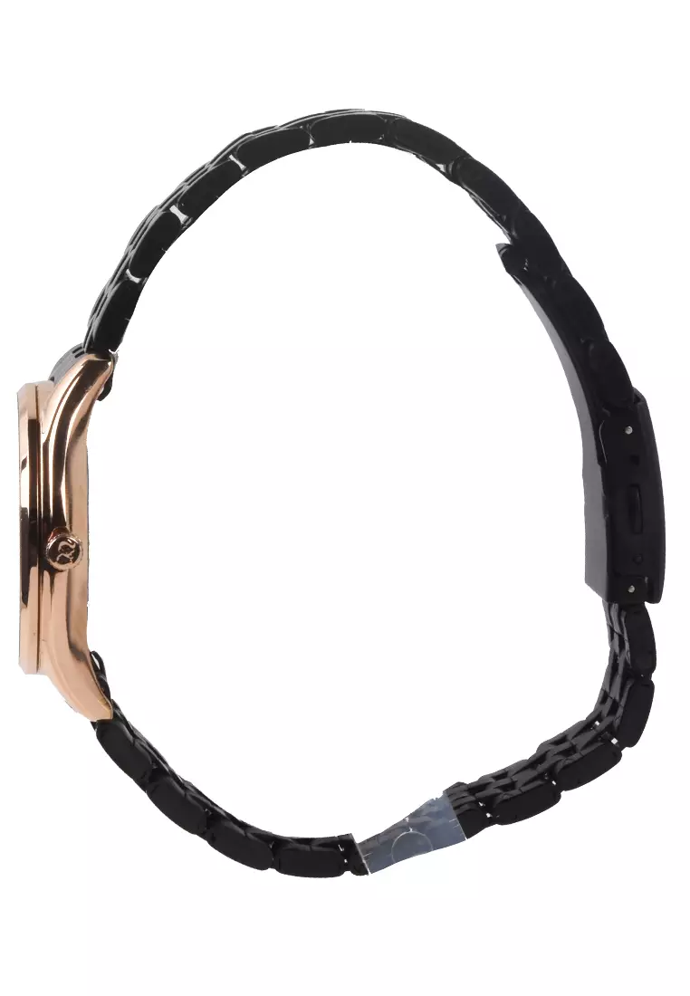 Mirage - Jam Tangan Analog Wanita - Rosegold - Black Stainless Steel Bracelet - 8544L-D