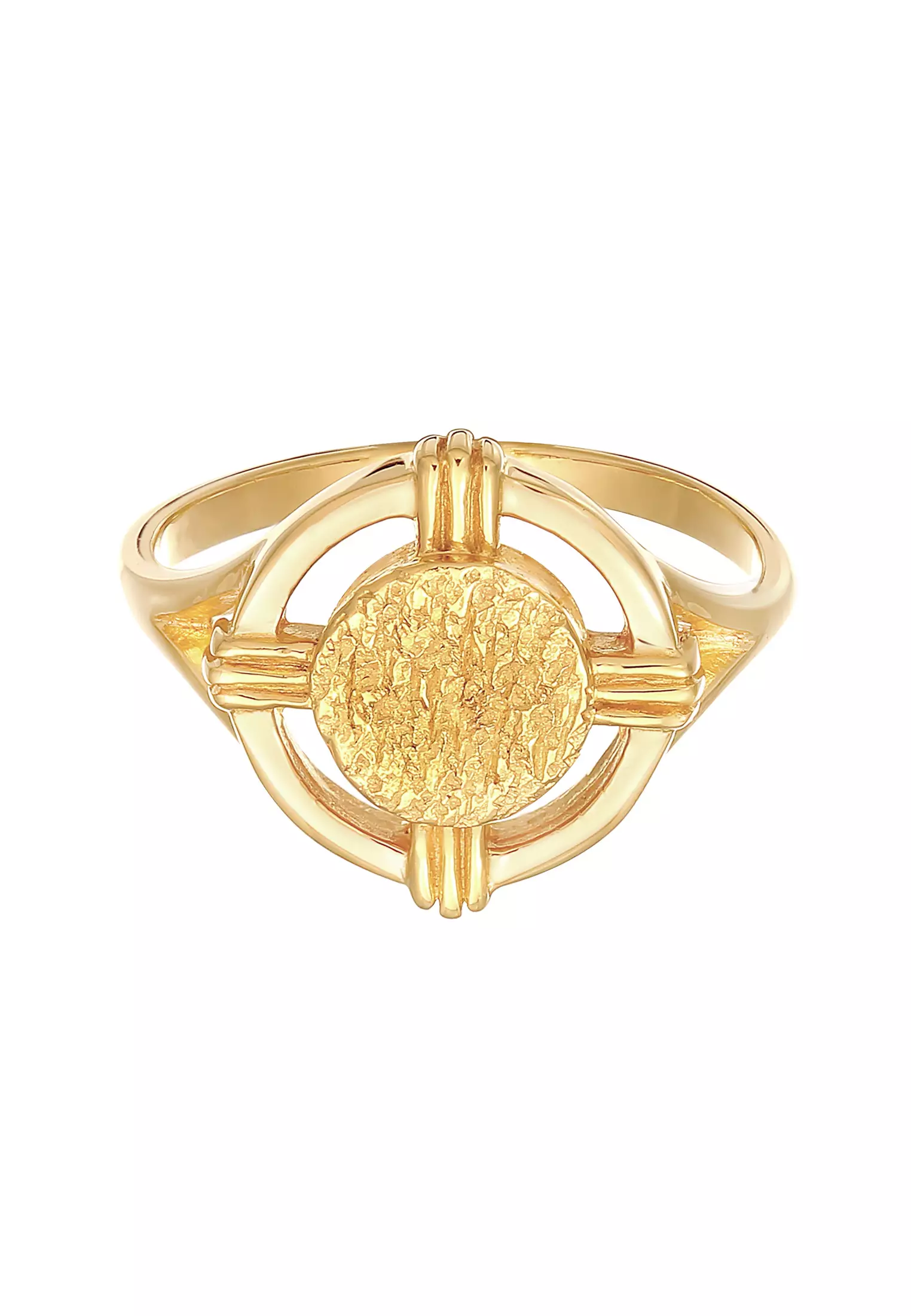 Ring Coin Circle Organic Vintage Trend Blogger Gold Plated