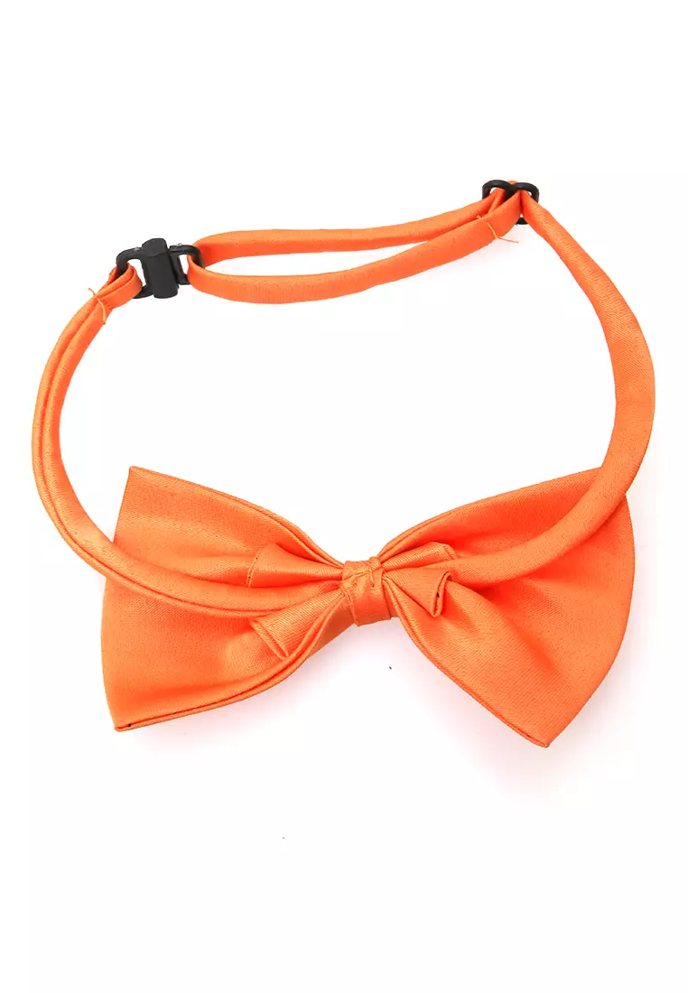 Rosarie Aksesoris Fashion Anak Pria Dasi Kupu-Kupu Tali Kecil Kid Bowties Material Polyester ORIGINAL - Orange