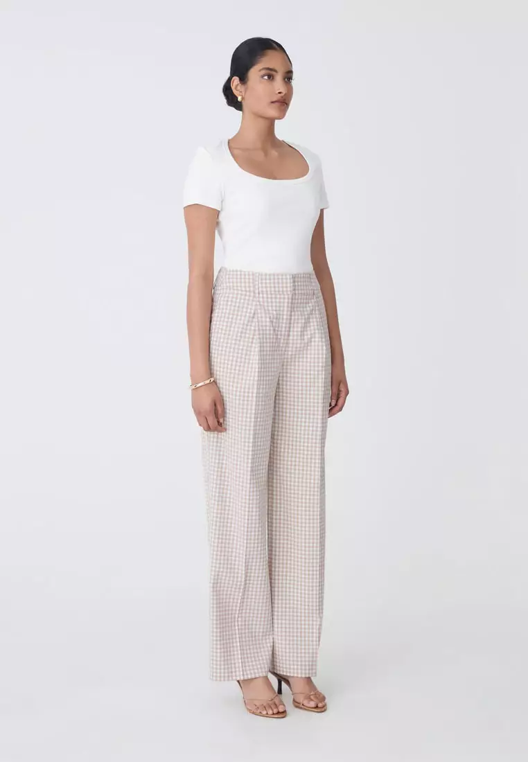 Koora Check Wide Leg Pants