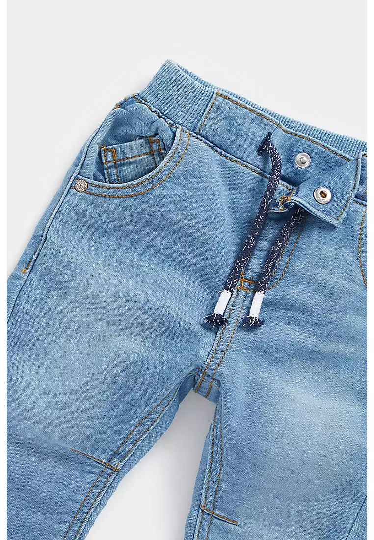 Mothercare Dark-Wash Ribbed-Waist Denim Jeans