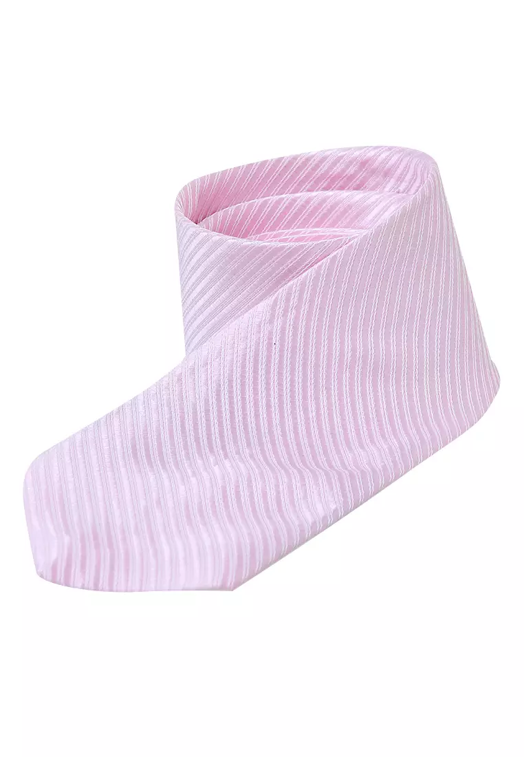 Ocean Dasi Pria Garis Long Line Tie Man Neckwear Aksesoris Fashion Material Polyester ORIGINAL - Pink