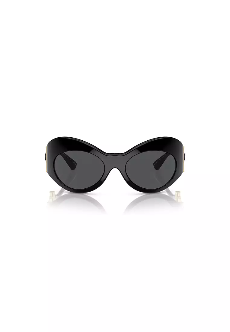Women's Irregular Frame Black Nylon Sunglasses - VE4462
