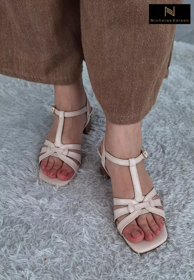 Nicholas Edison Heel Clara Cream