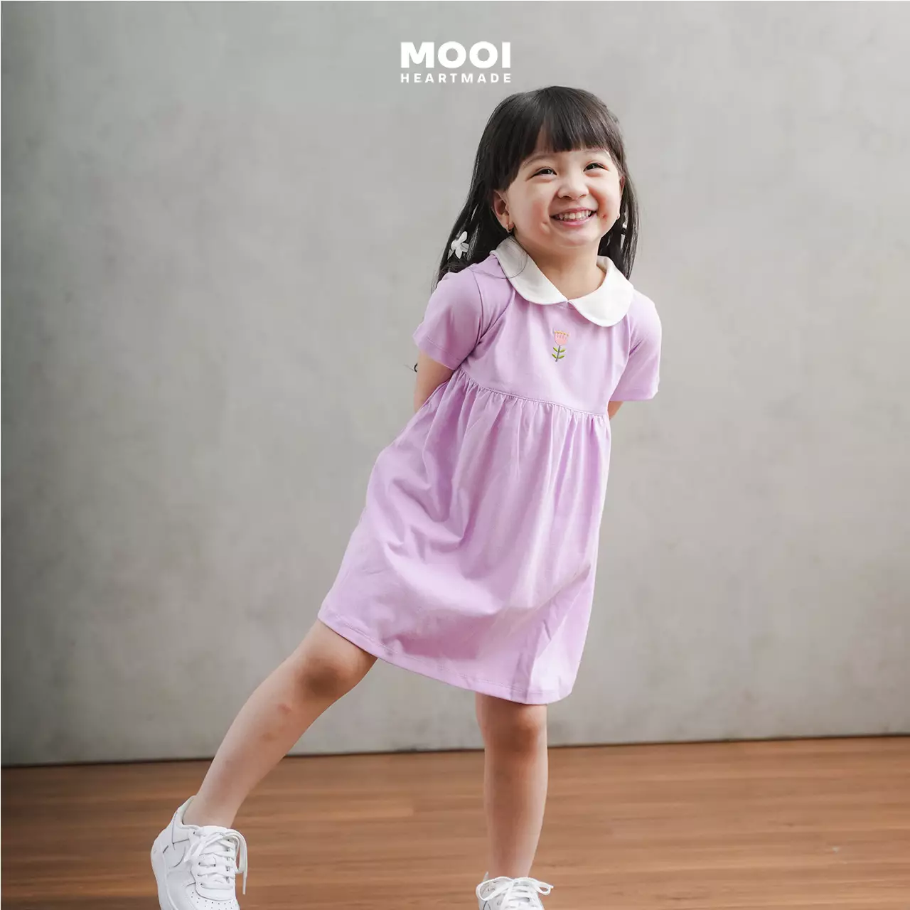 Mooi Dress Anak Perempuan Sera Dress - Pink Berry