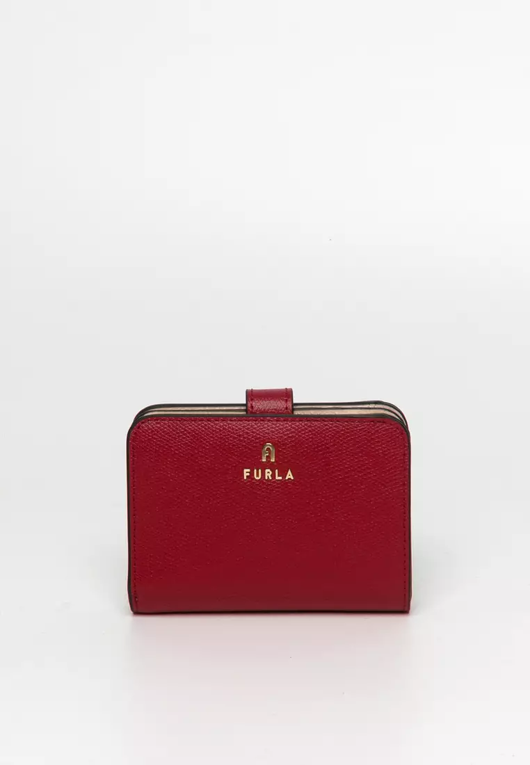 Furla long wallet round zipper PVC pink box with bag