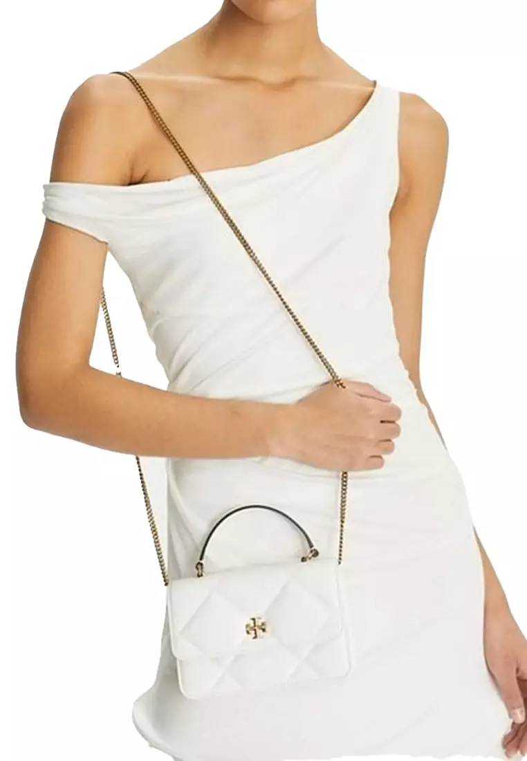 即発 Tory Burch Kira Diamond Quilt Chain Wallet 158326 Mini Kira Diamond Quilt Top-Handle Crossbody: Women's