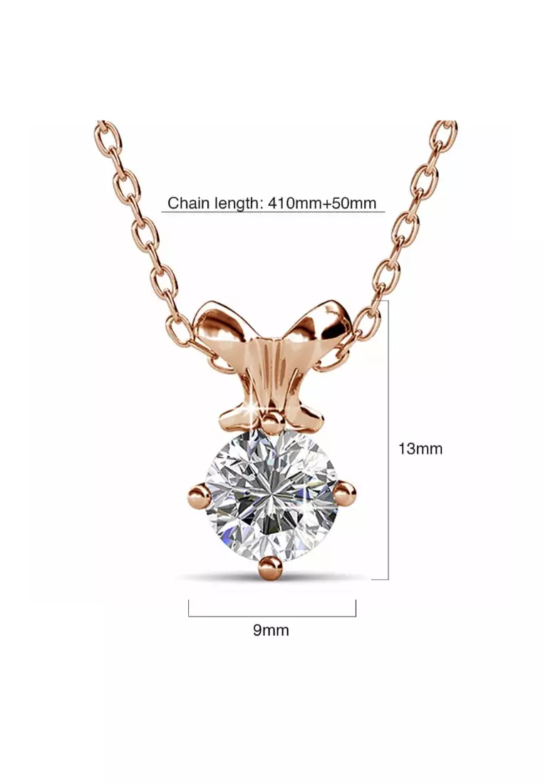 Treasure Bling Pendant Necklace in Rose Gold Embellished with Crystals from SWAROVSKI®