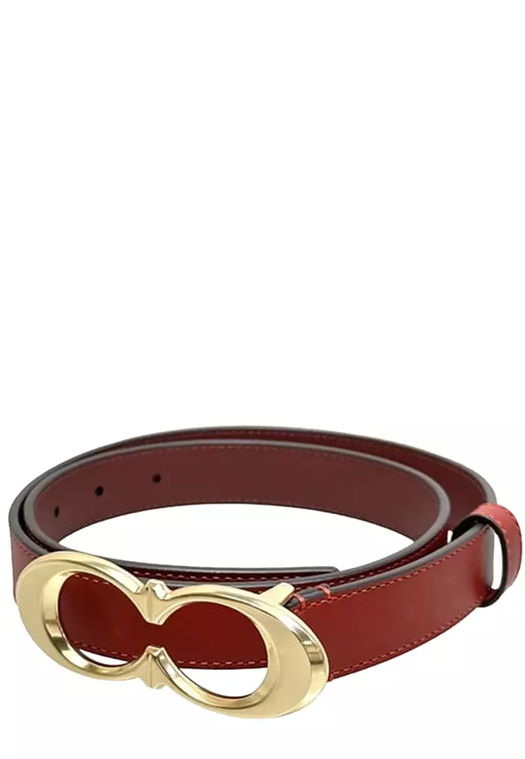 Signature Buckle Belt, 25 Mm in 1941 Red/ Gold C1725 (L)