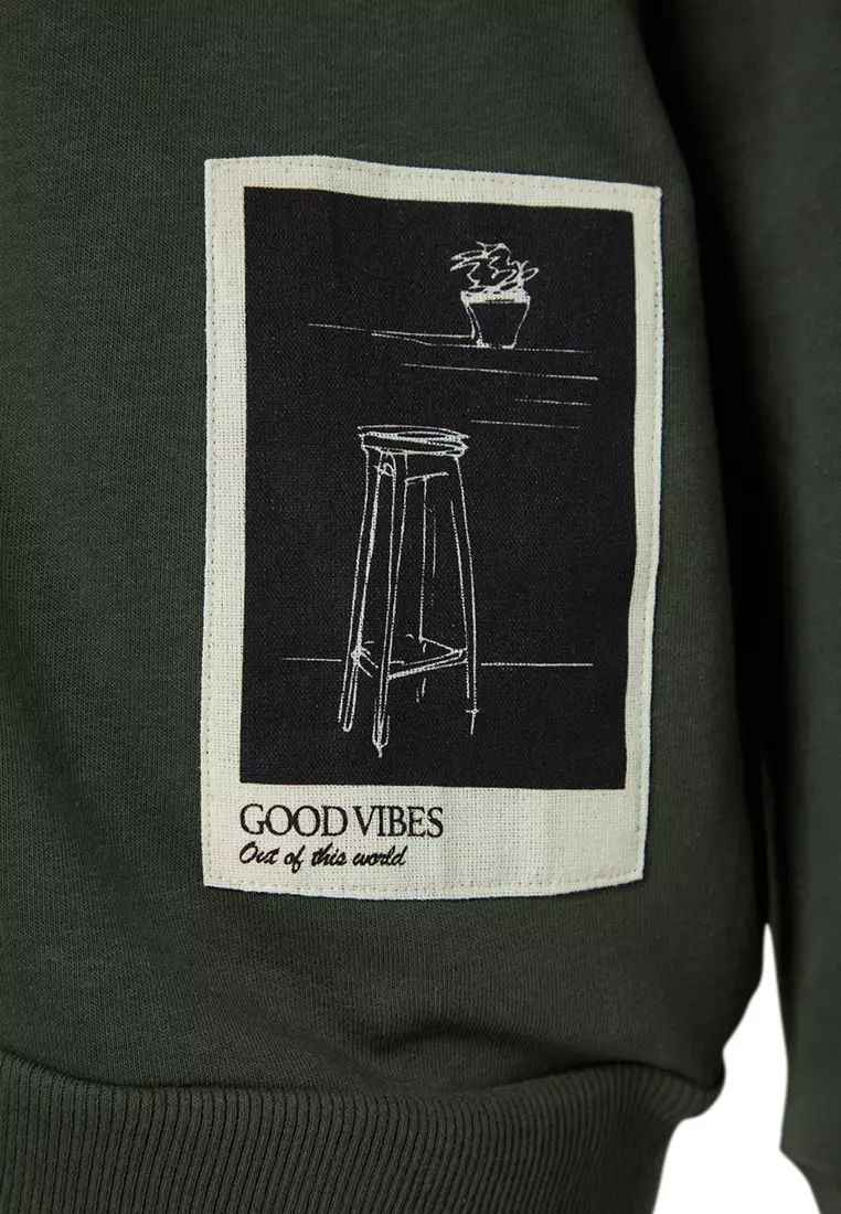 Art Theme Applique Sweatshirt