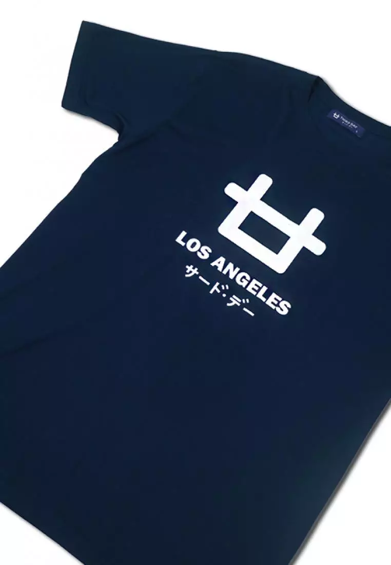 MTC83B los angeles logo nv T-shirt Navy