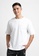FOREST white Forest Premium Cotton Linen Hand Feel Loose Fit Boxy Cut Crew Neck Tee T Shirt Men - 621217-02White 460BAAA751216AGS_1