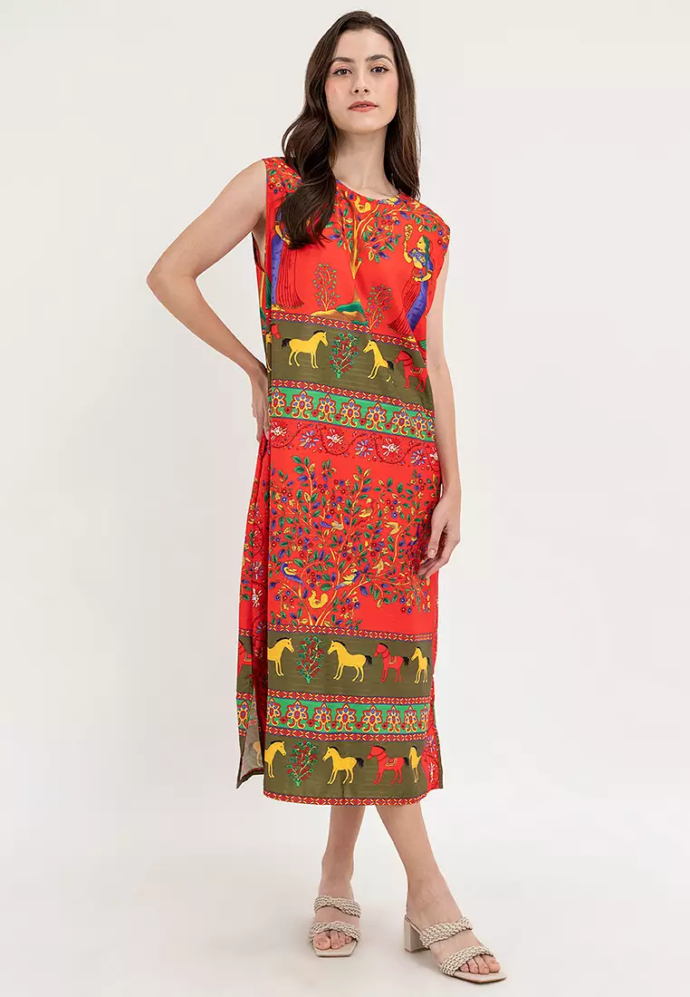 Erin Egyptian Print Dress