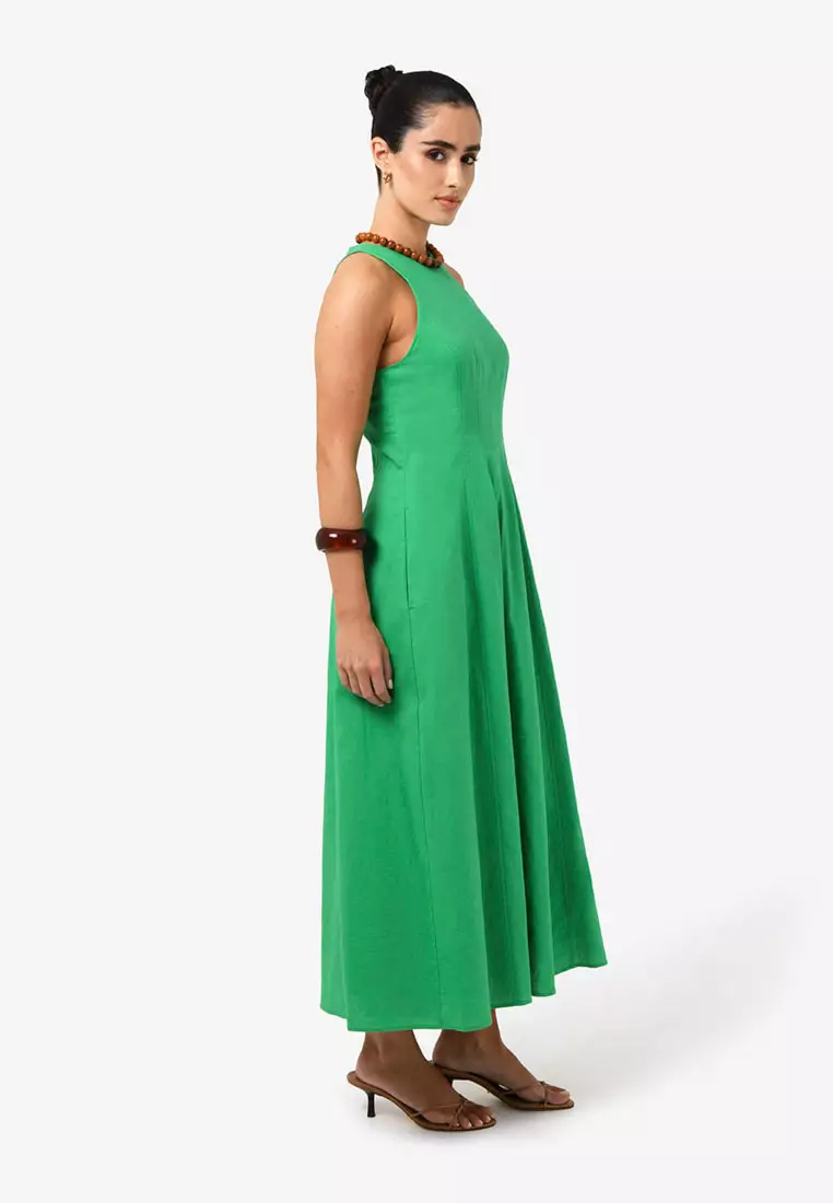 Tory Linen Blend Panel Dress