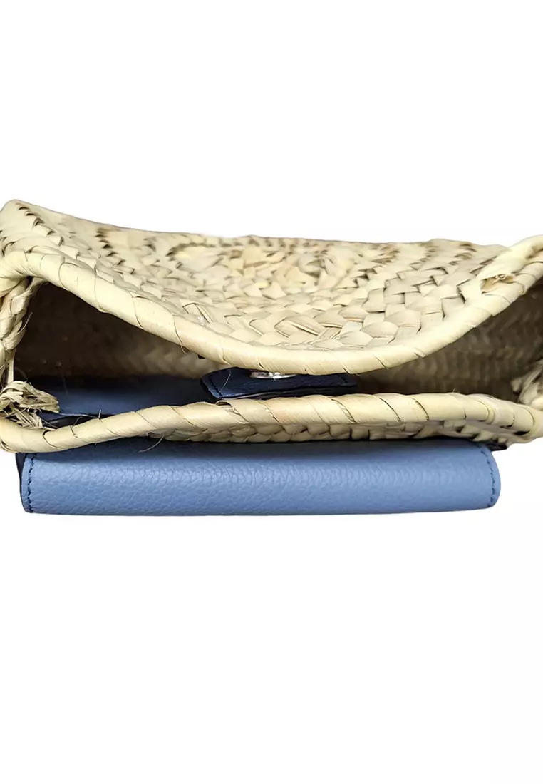 Marcie Basket Crossbody Bag in Shady Cobalt