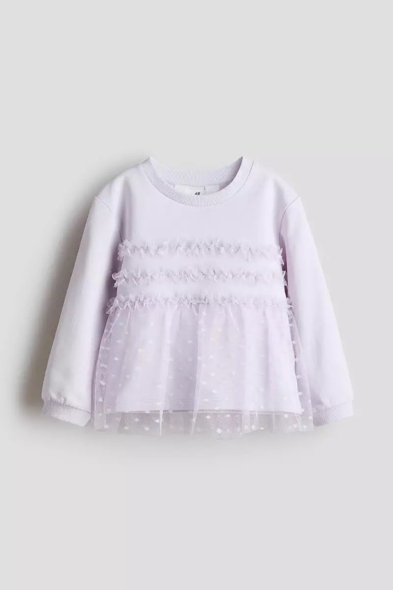 Tulle-detail sweatshirt
