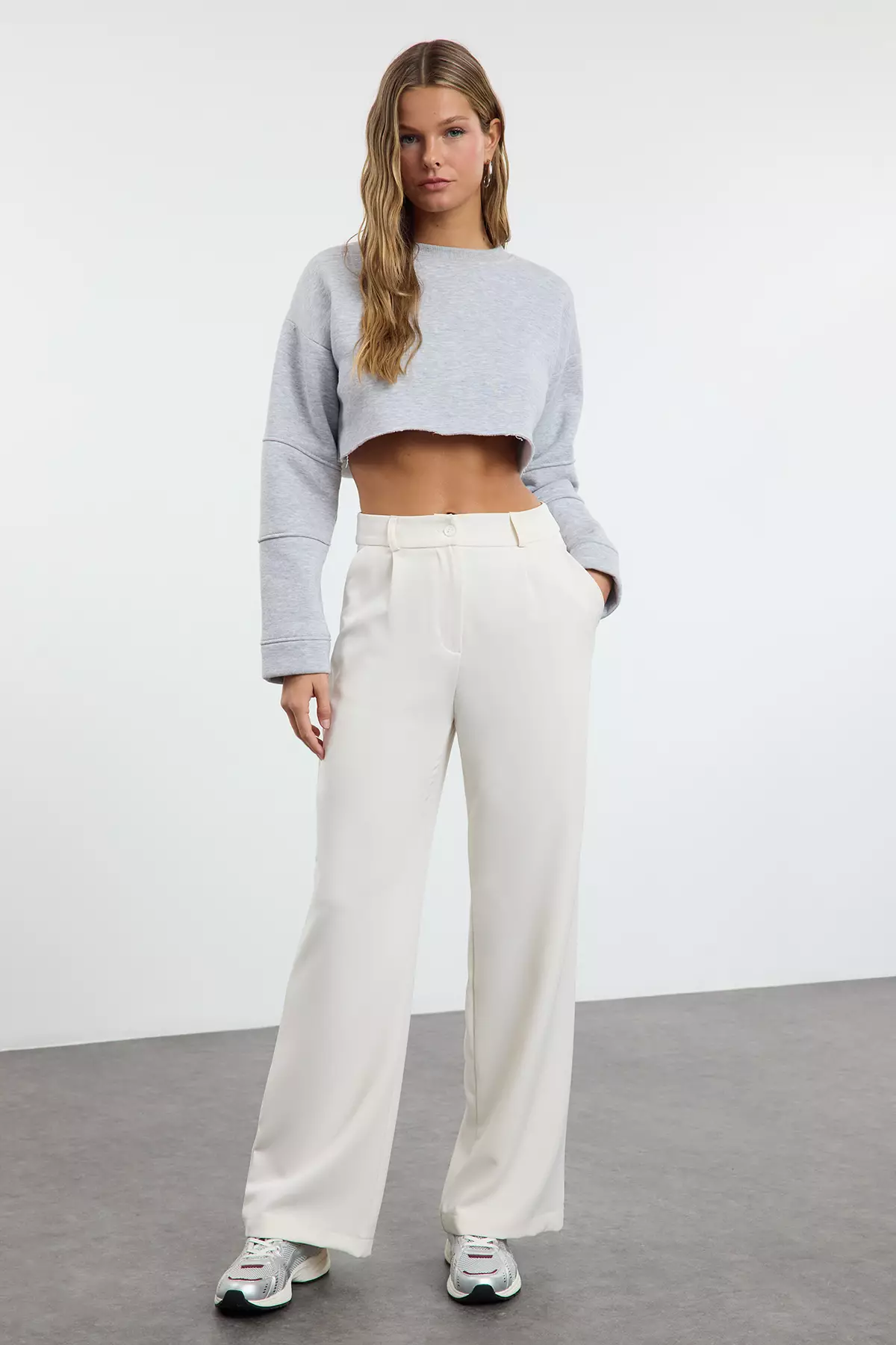High Waist Pleated Trousers