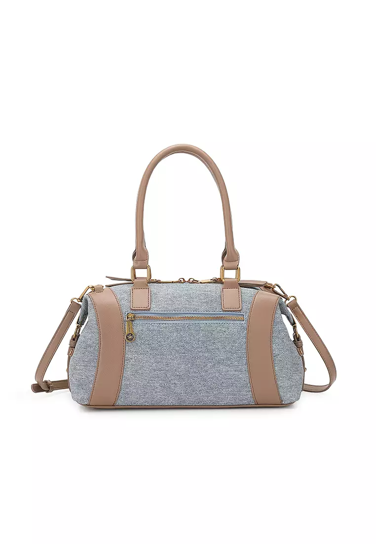 Women's Top Handle Bag / Sling Bag / Crossbody Bag / Shoulder Bag (Tas Tangan Wanita / Tas Selempang Wanita / Tas Bahu Wanita) - Biru / Cokelat