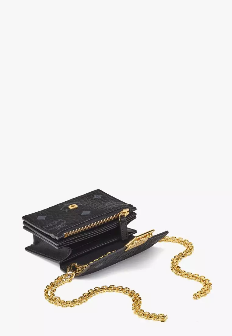Tracy Chain Card Wallet in Visetos