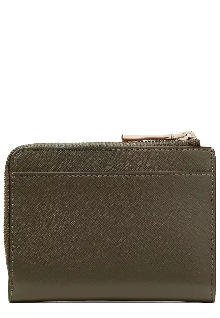 Madison Small L Zip Wallet in Seaweed KH615