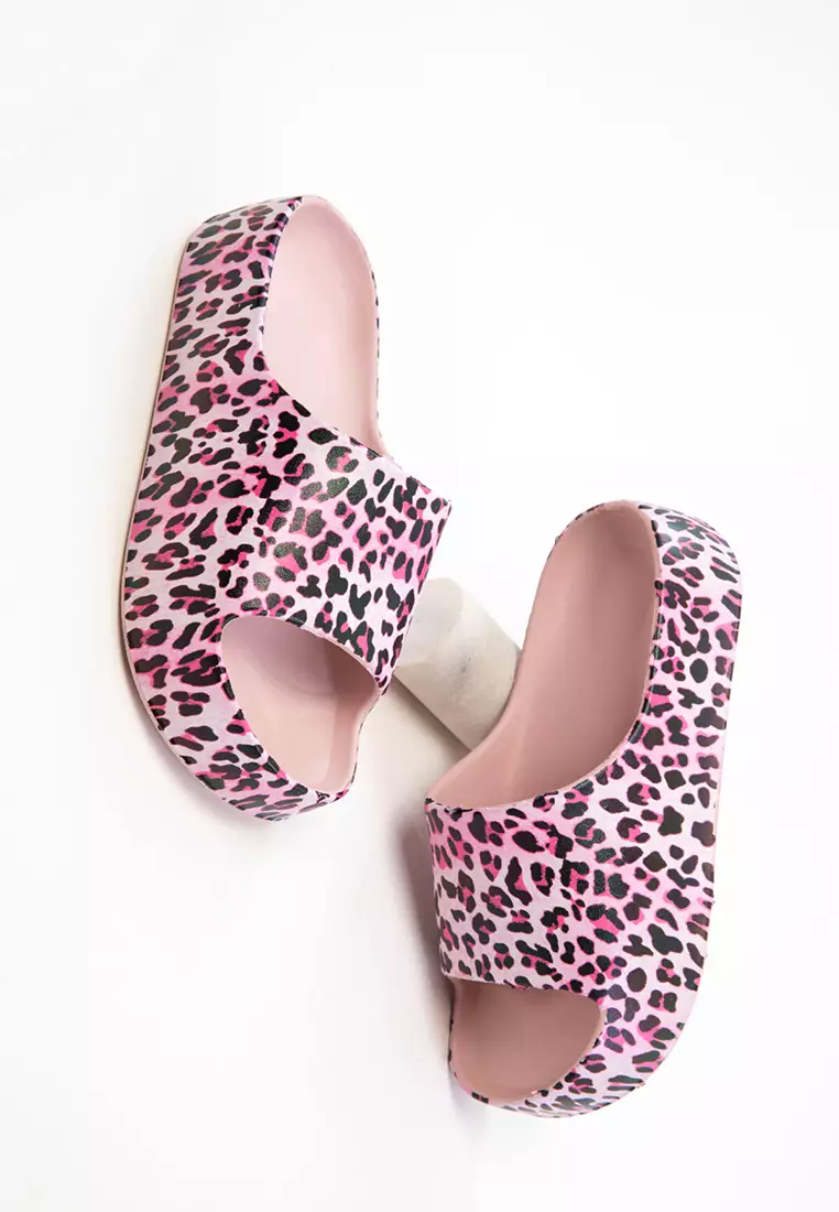 Pink Leopard Women's Slippers 20743
