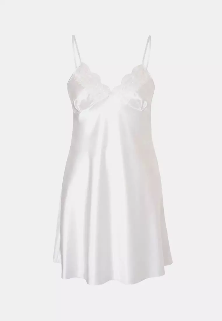 White Satin Woven Dowry Set Large Size Nightgown Tbbss26Ch00003