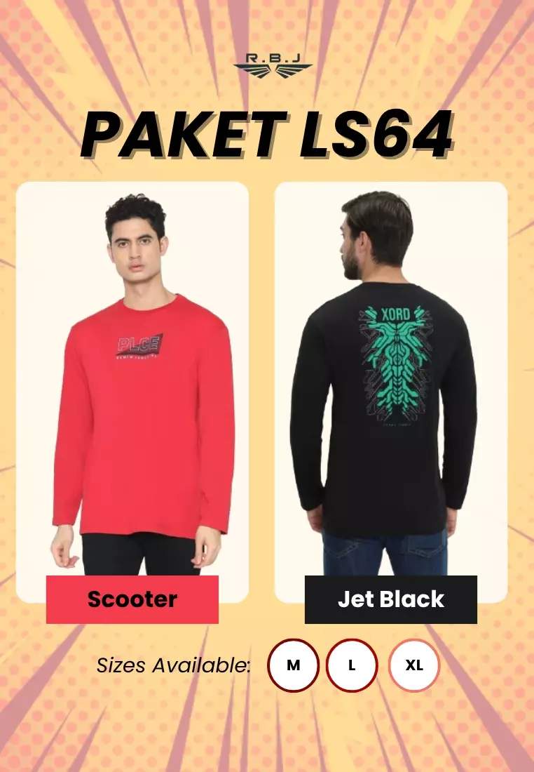 Buy 1 Get 1 T-Shirt Cotton Combed Lengan Panjang