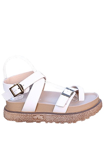 Twenty Eight Shoes white VANSA Leather Strap Platform Sandals VSW-S5551 E8596SHFBC76CFGS_1