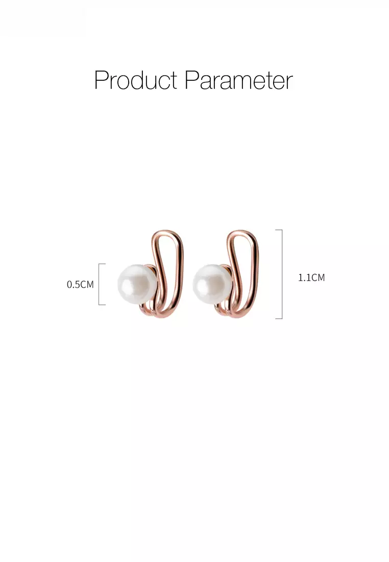 925 Silver Faux Pearl Ear Cuff JW AR-G1717