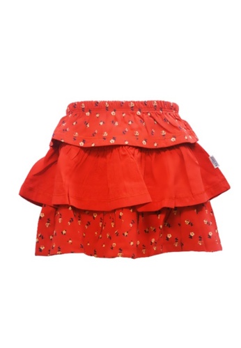Curiosity Fashion red Curiosity Red Roses Skirt for Girls with UV Protection 8F935KA7DDB51BGS_1