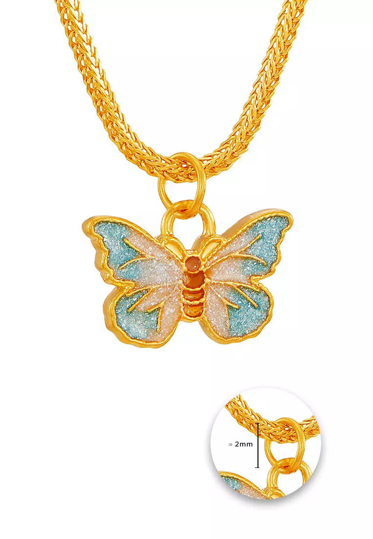 HABIB 999/24K Yellow Gold Pendant (Butterfly) 9GP01200525