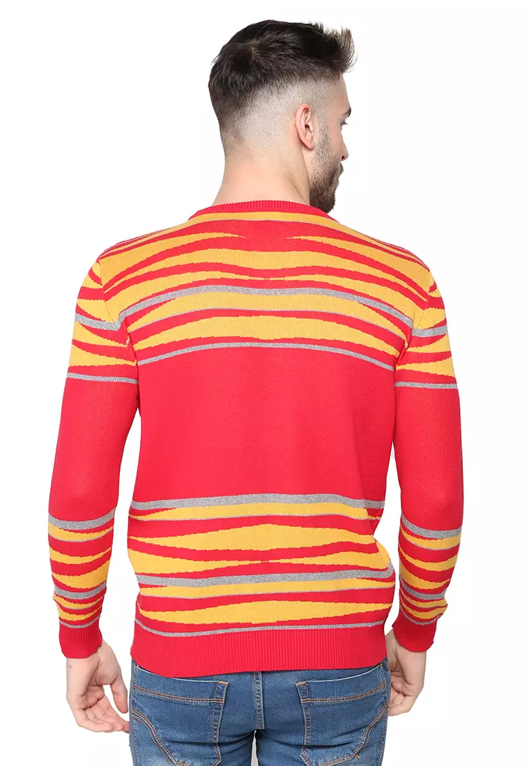 Howling wolves turtleneck knit sweater clearance