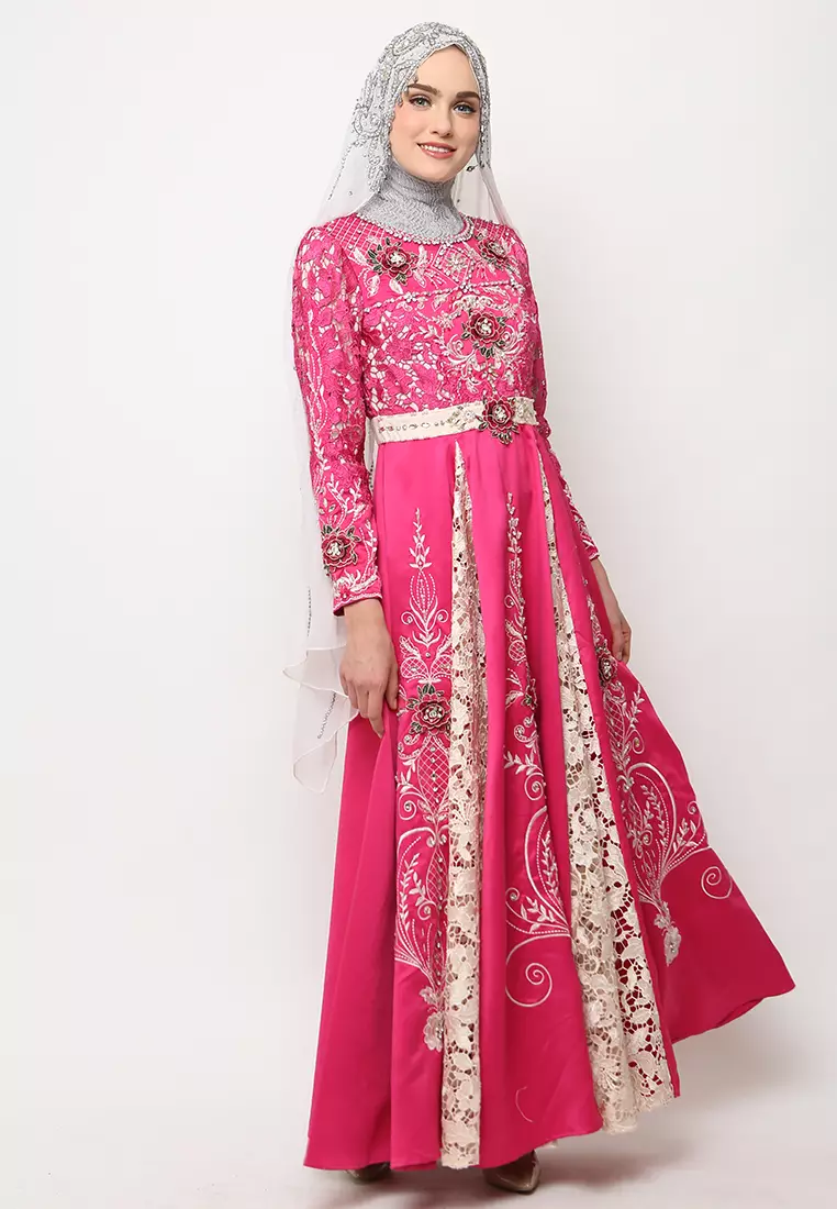 Bibiq Gamis Brokat Satin