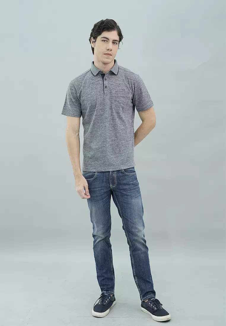 LGS - Kaos Polo Casual - Motif Polos - Abu - CWS.224.E3166.01.C