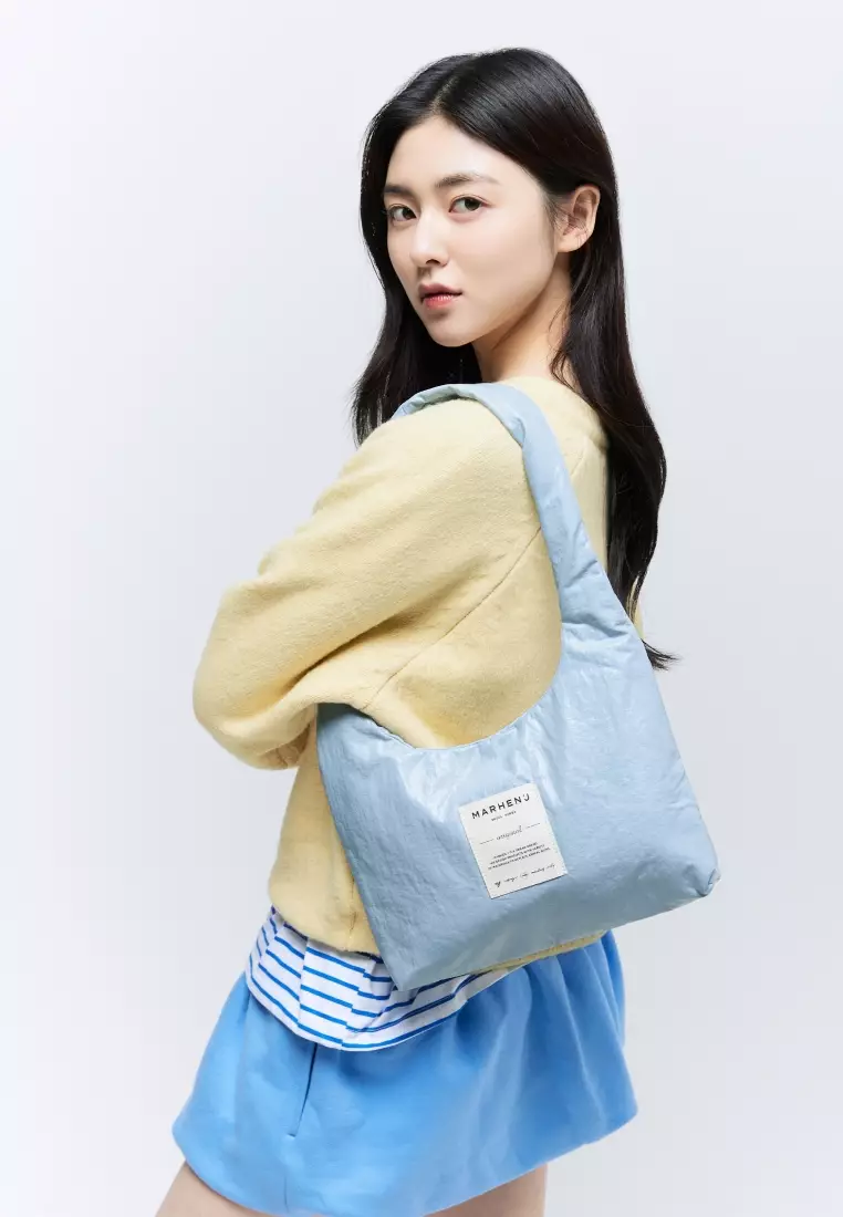 DEW Nylon Shoulder Bag Sky Blue