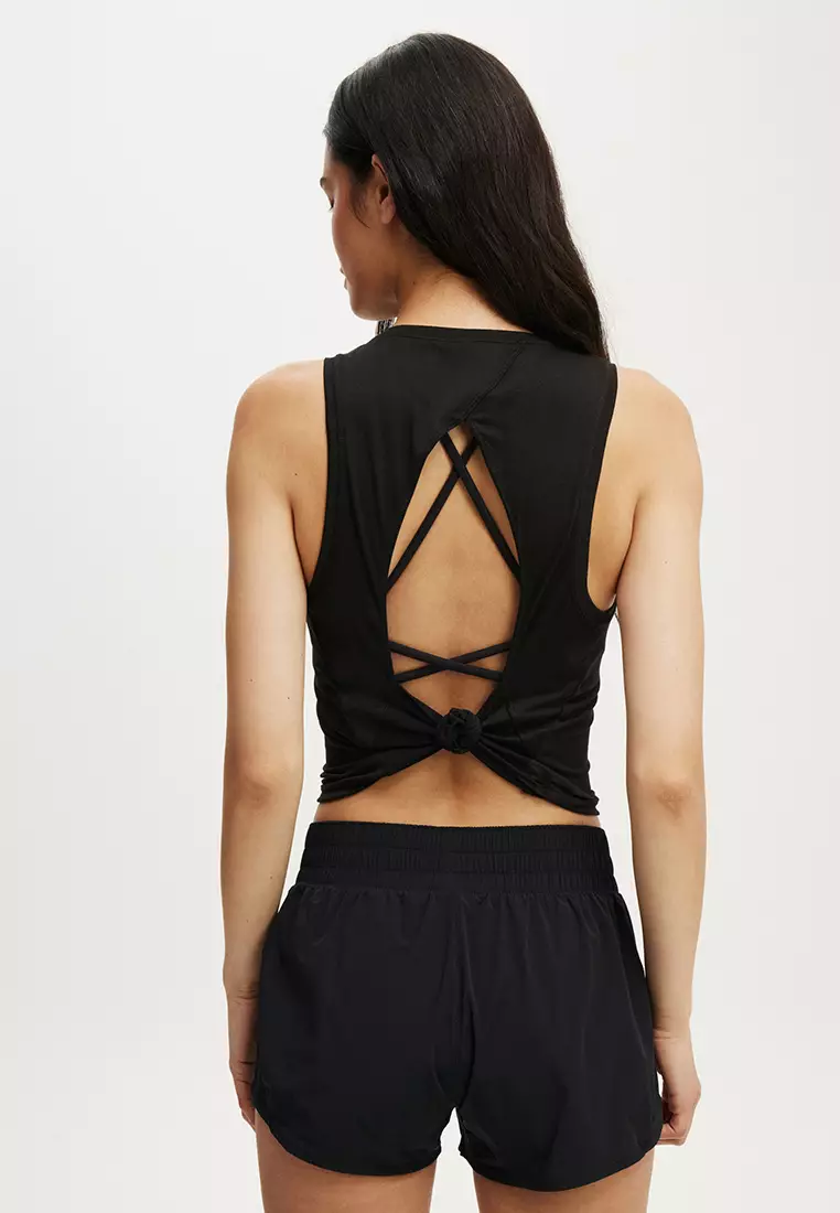 Active Open Back Muscle Tank Top