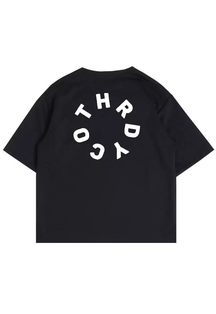 MTX36 Kaos Oversize Bahan Tebal Scubalux "thryco rounded" hitam