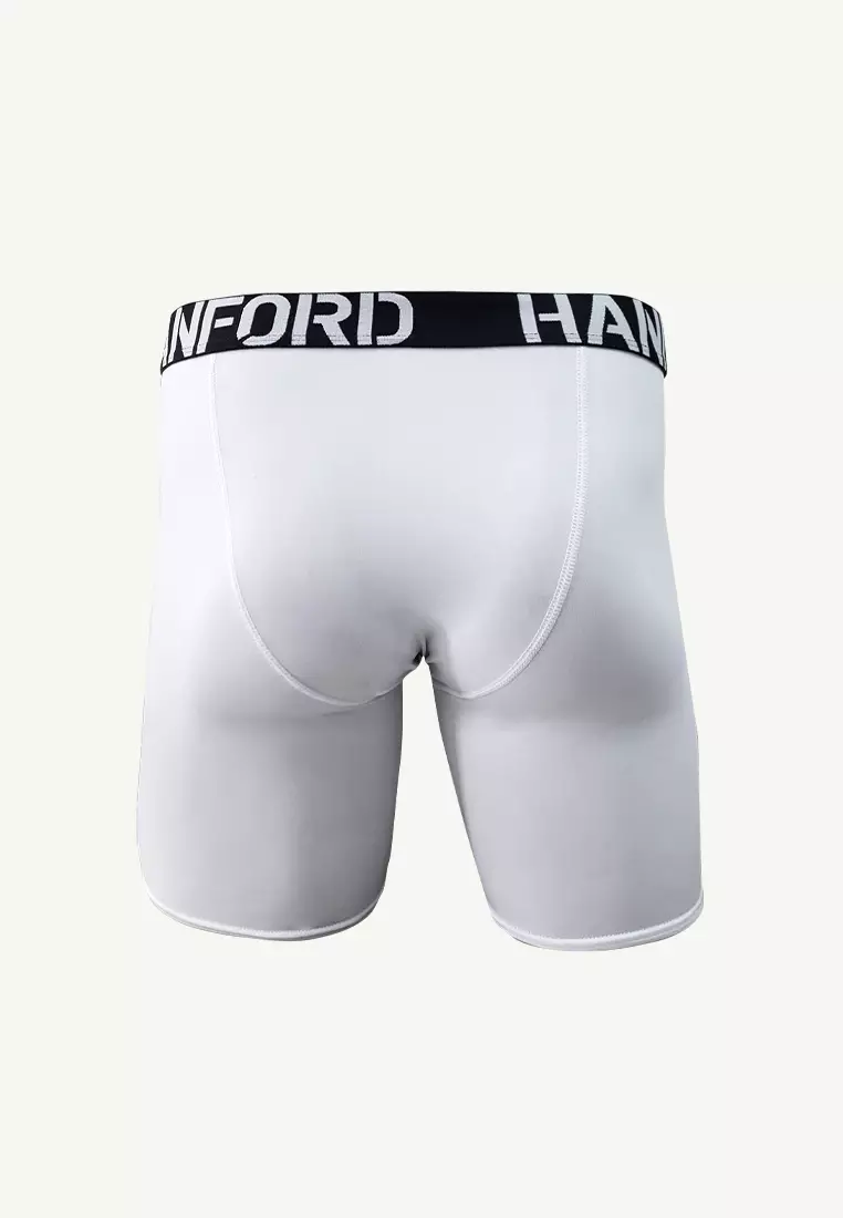 Athletic Men Pro Cool Quick Dry Compression Shorts Velosis - White (Single Pack)