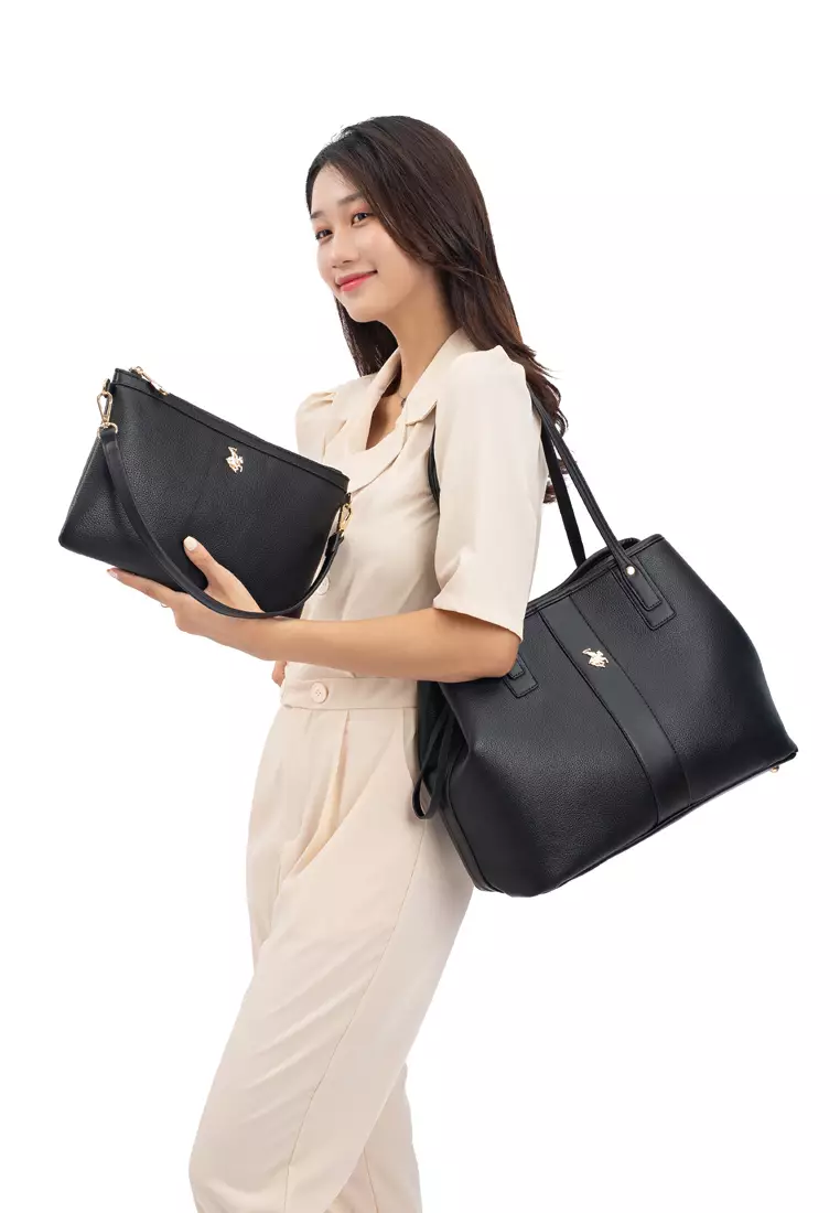 Buy Swiss Polo 2-in-1 Tote Bag & Top Handle Bag - Black 2023 Online ...