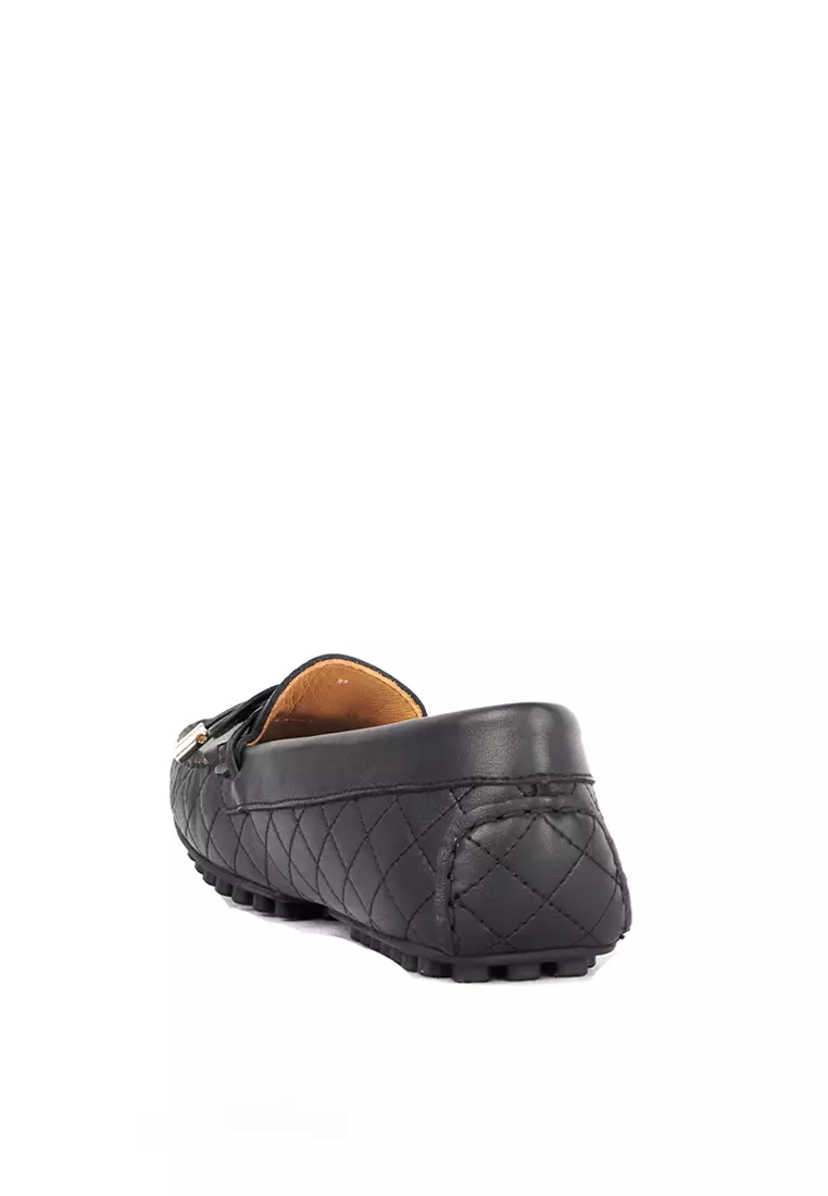 Sepatu Casual Wanita Loafer Moccasin Gino Mariani Estelle Hitam