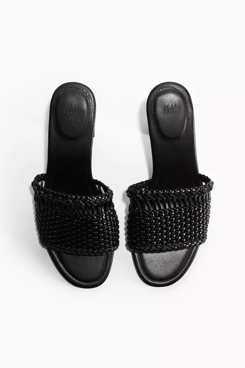 Braided heeled sandals