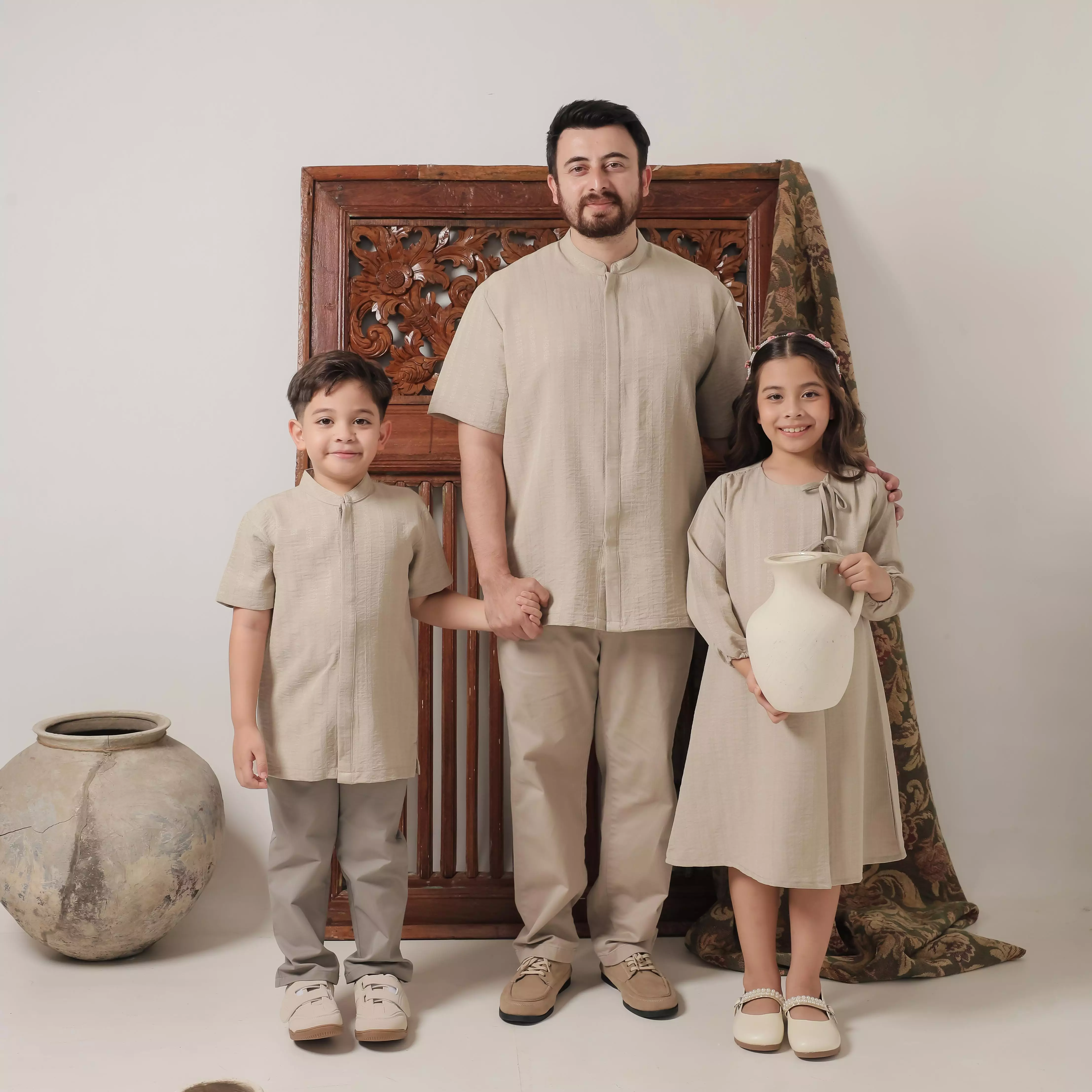 Pito Dito x MFMW Sarimbit Keluarga - Leebul Dress Anak Beige