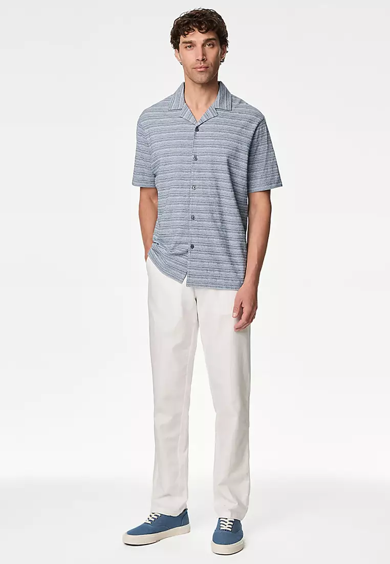 Cotton Rich Button Through Polo Shirt