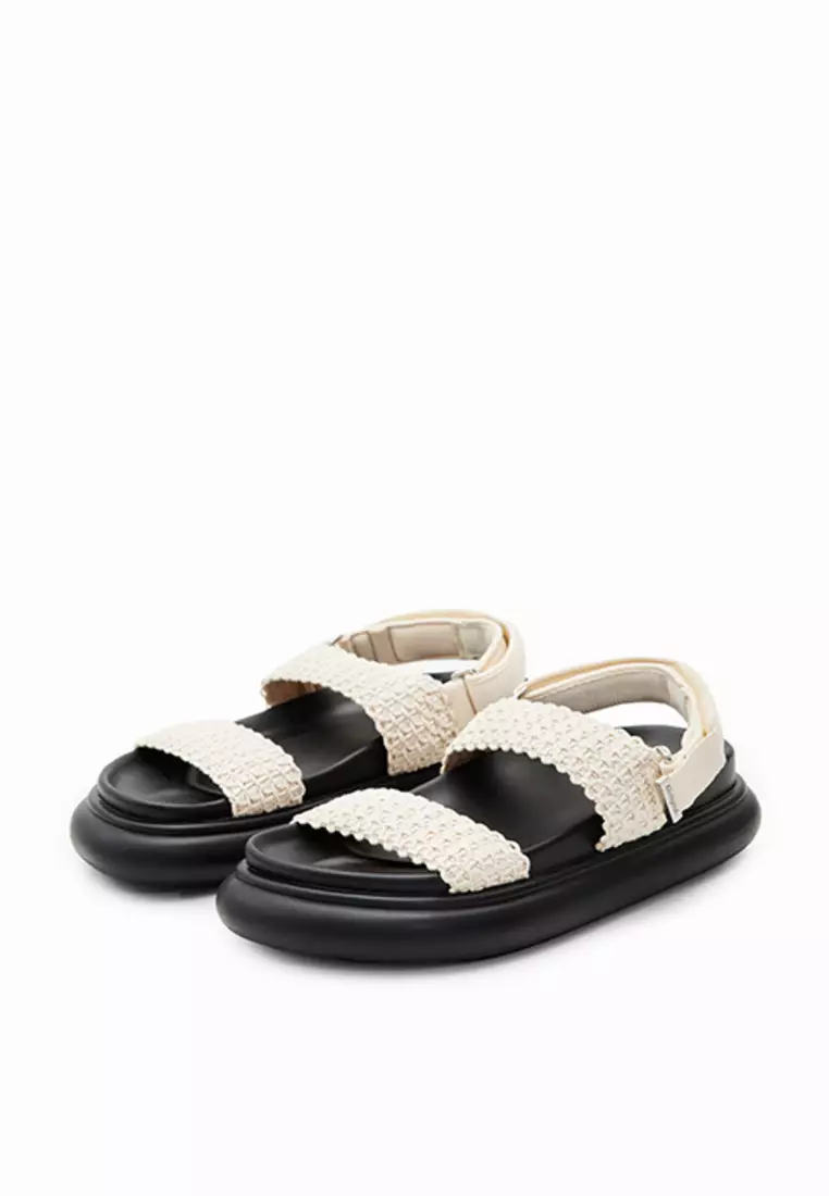 Desigual Woman Shoes Crochet platform strap sandals.