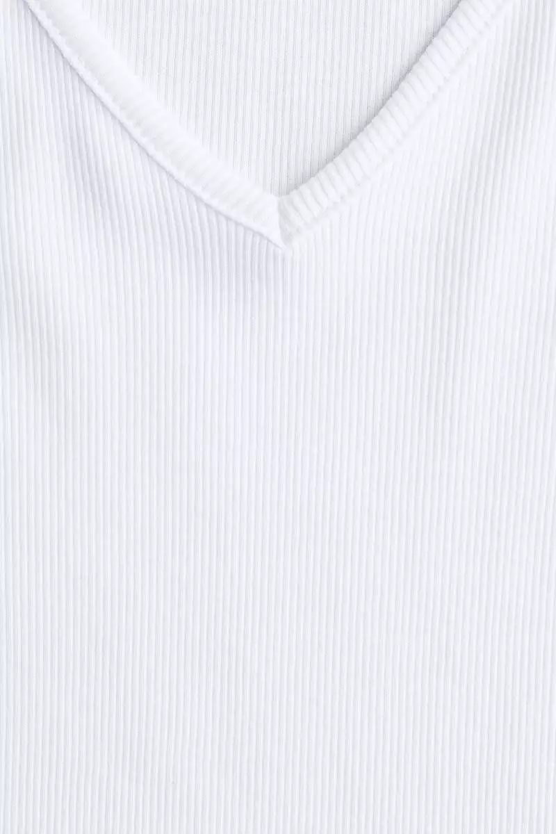 Ribbed cotton jersey top