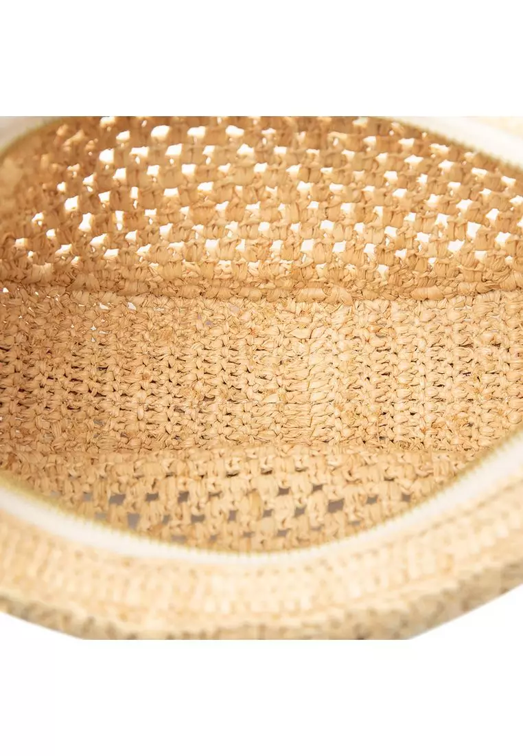 Pre-Loved Louis Vuitton Raffia By The Pool Croissant Mm